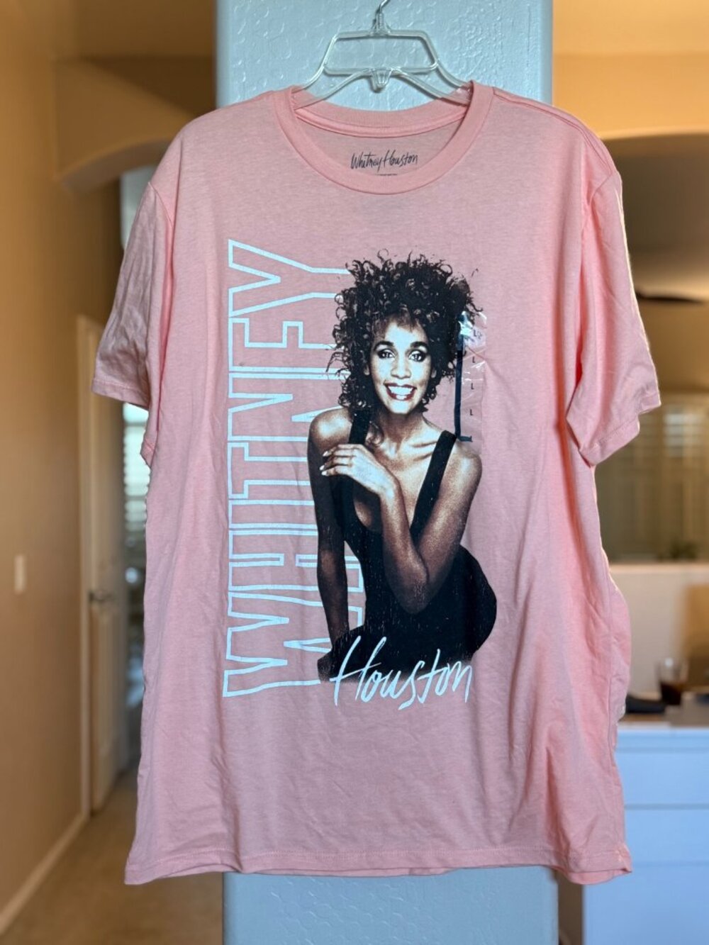 Whitney Houston Pink Graphic Tee Size LG